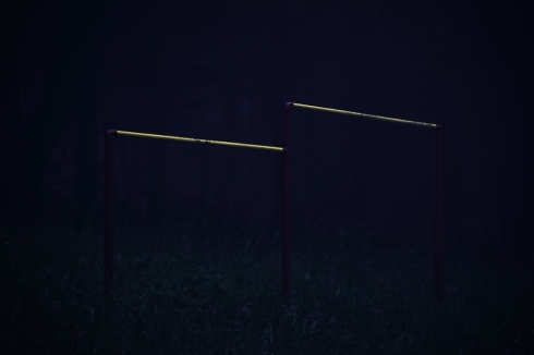 Spielplatz nachts Dunkelheit Fotografie Kunst