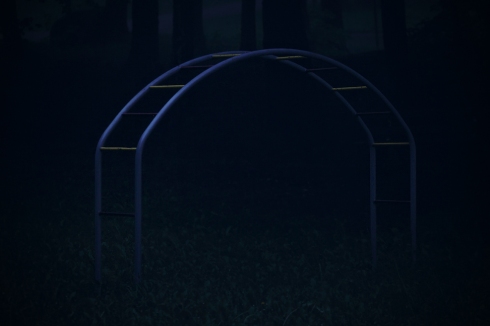Spielplatz nachts Dunkelheit Fotografie Kunst